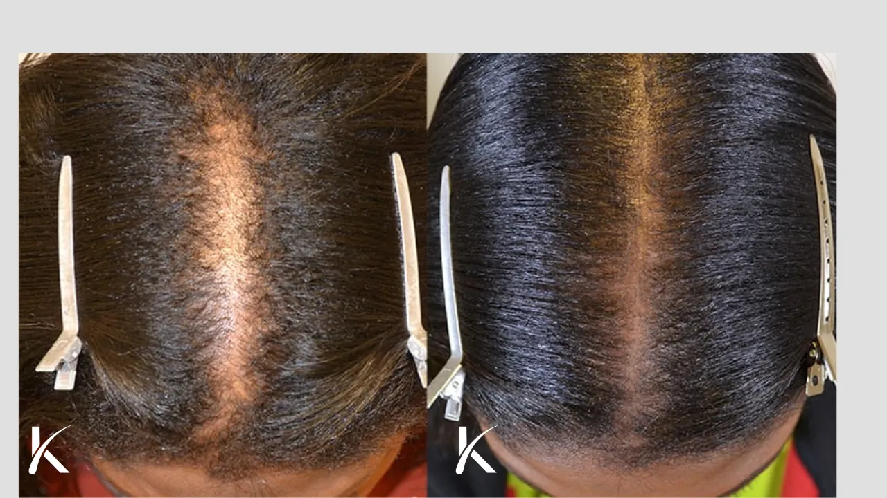 female african american hair transplant before and after